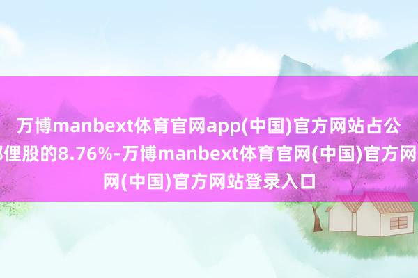万博manbext体育官网app(中国)官方网站占公司已刊行鄙俚股的8.76%-万博manbext体育官网(中国)官方网站登录入口