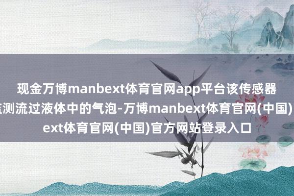 现金万博manbext体育官网app平台该传感器通过使用超声波监测流过液体中的气泡-万博manbext体育官网(中国)官方网站登录入口