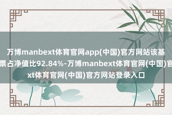 万博manbext体育官网app(中国)官方网站该基金钞票成立:股票占净值比92.84%-万博manbext体育官网(中国)官方网站登录入口