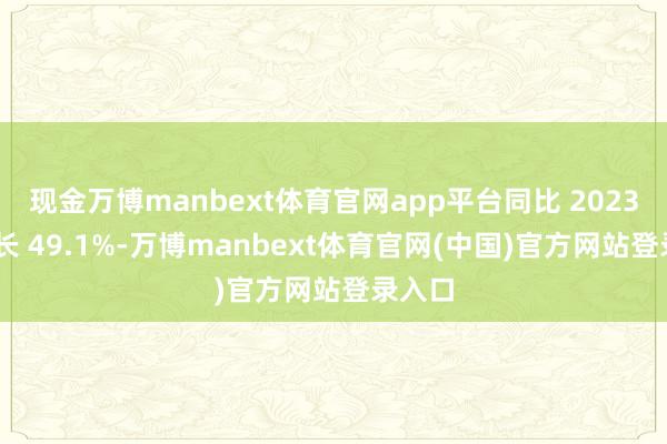 现金万博manbext体育官网app平台同比 2023 年增长 49.1%-万博manbext体育官网(中国)官方网站登录入口