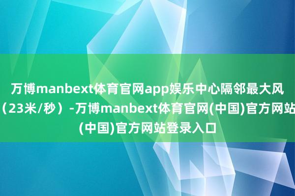 万博manbext体育官网app娱乐中心隔邻最大风力有9级（23米/秒）-万博manbext体育官网(中国)官方网站登录入口