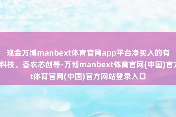 现金万博manbext体育官网app平台净买入的有京东方A、TCL科技、香农芯创等-万博manbext体育官网(中国)官方网站登录入口