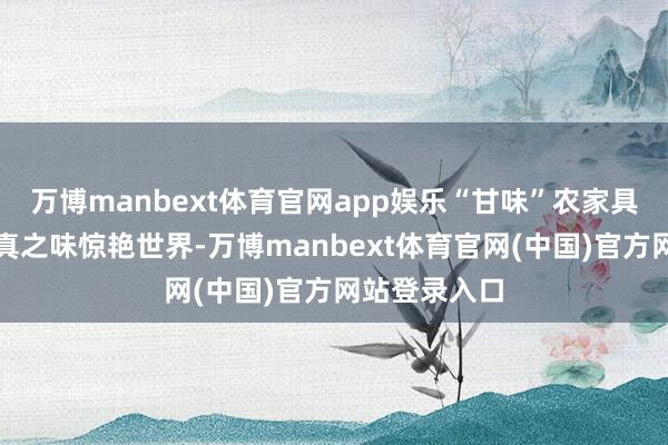 万博manbext体育官网app娱乐“甘味”农家具正以当然本真之味惊艳世界-万博manbext体育官网(中国)官方网站登录入口